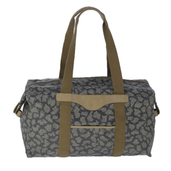 SAINT LAURENT Boston Bag PVC Gray Beige Auth ar12922 - Picture 2 of 16